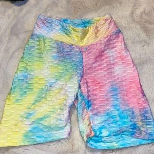 rainbow biker shorts